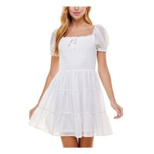 CRYSTAL DOLLS White Mini Dress Juniors Small